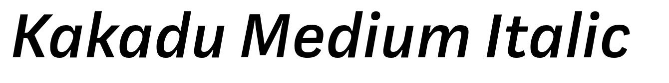 Kakadu Medium Italic